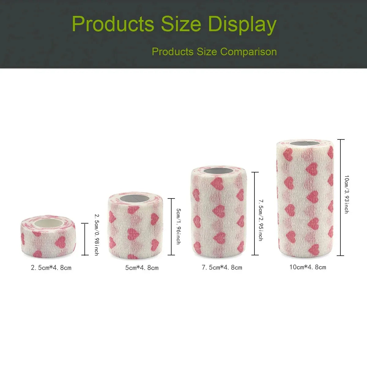 Printed Self Elastic Adhesive Athletic Tape Wraps 2.5cm Sports Colorful Bandage for Tattooing Finger Joint Knee Pet