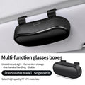 Universal Car Sun Visor Glasses Holder Durable ABS Resin Eyeglass Storage Box with Buckle Mount Multifunctional Auto Accessories