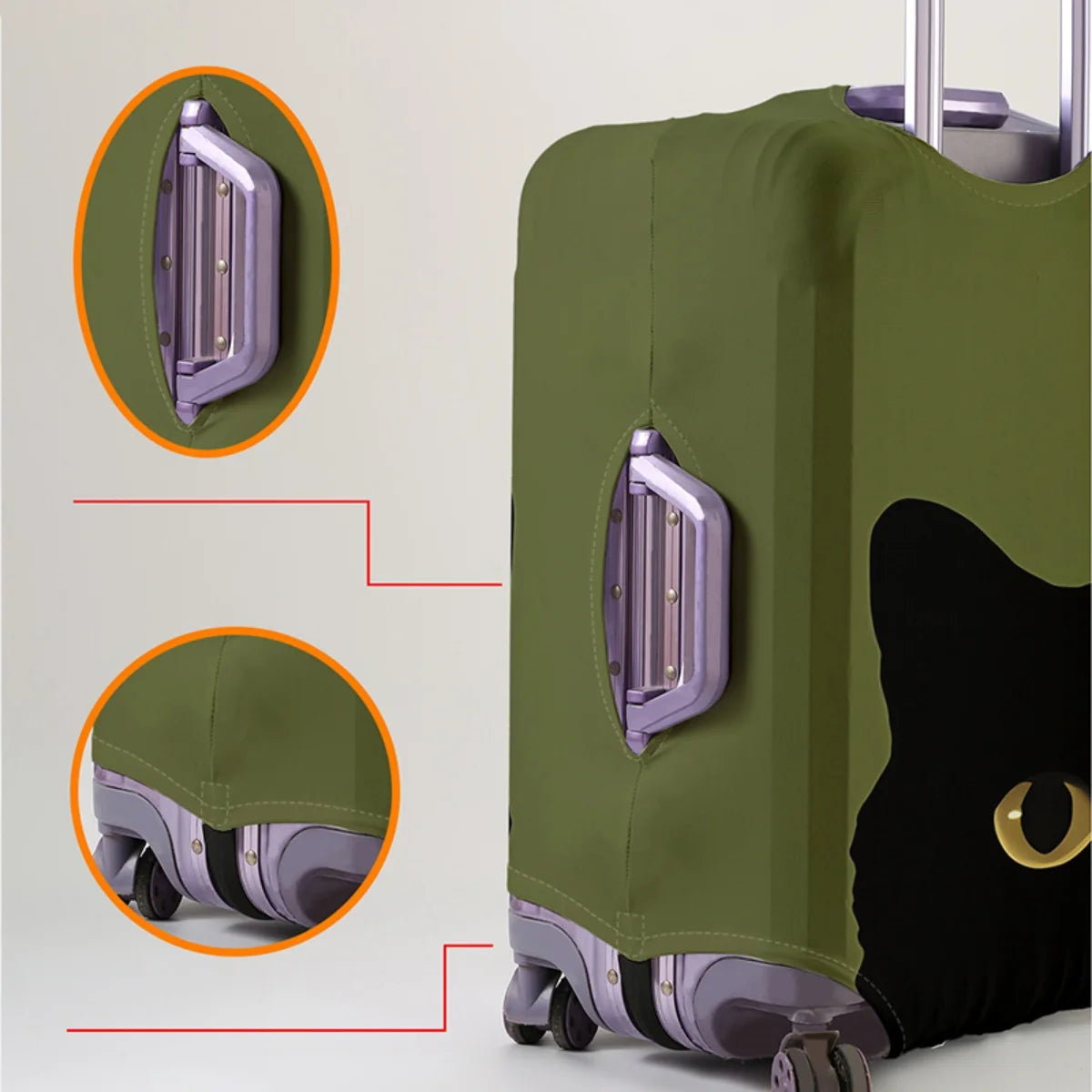 Luggage Protective Cover With Cartoon Print