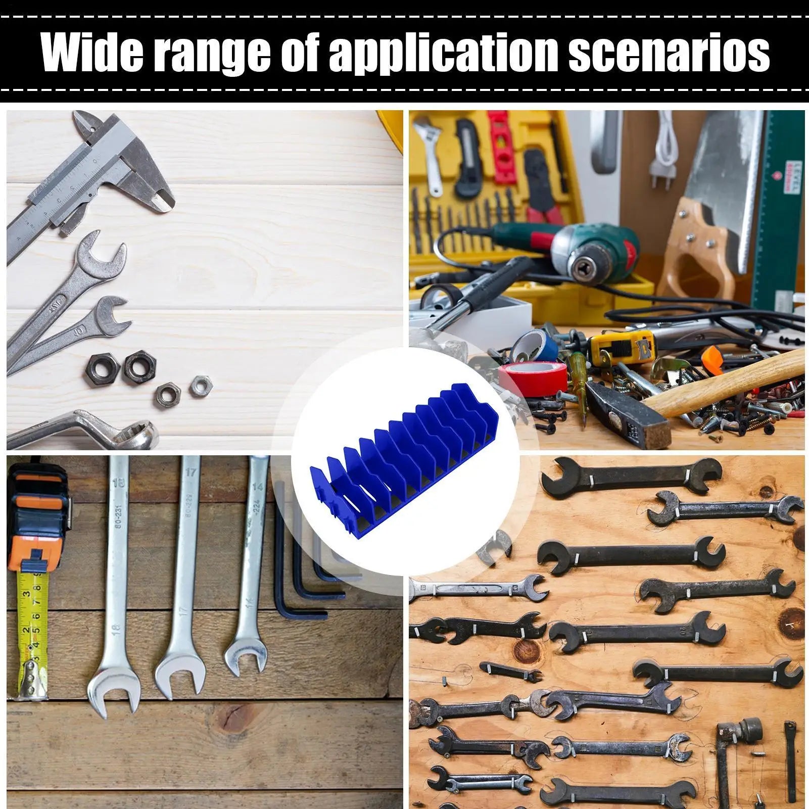 1Pcs Plier Organizer Rack 10-Slot Tool Organizer with Non-Slip Rubber Base Tool Drawer Toolbox Storage Workshop Accessory