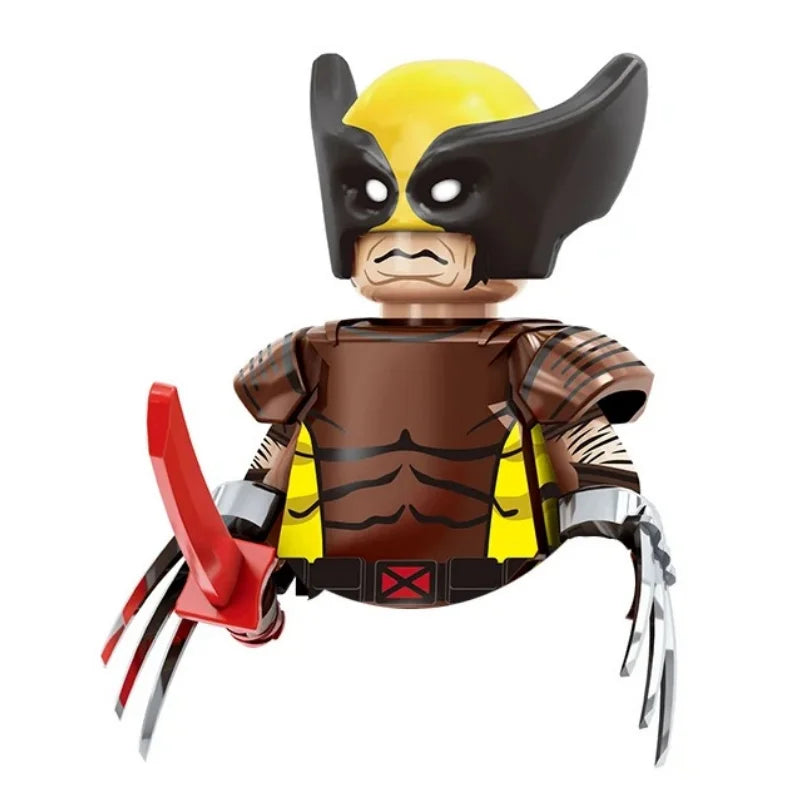 Blind Box Mini Building Blocks TV6203 Figures Big Goblin Spiderman Iron Man Venom Captain Hawk Deadpool Armor Christmas Gift Toy