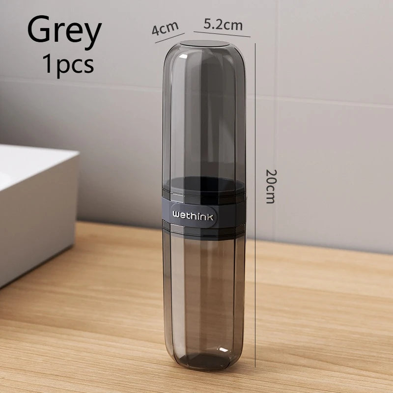 3/1 Pcs Portable Clear Travel Toothbrush Case Container Hard Shell Water Resistant Dustproof Durable PP Material Lightweight