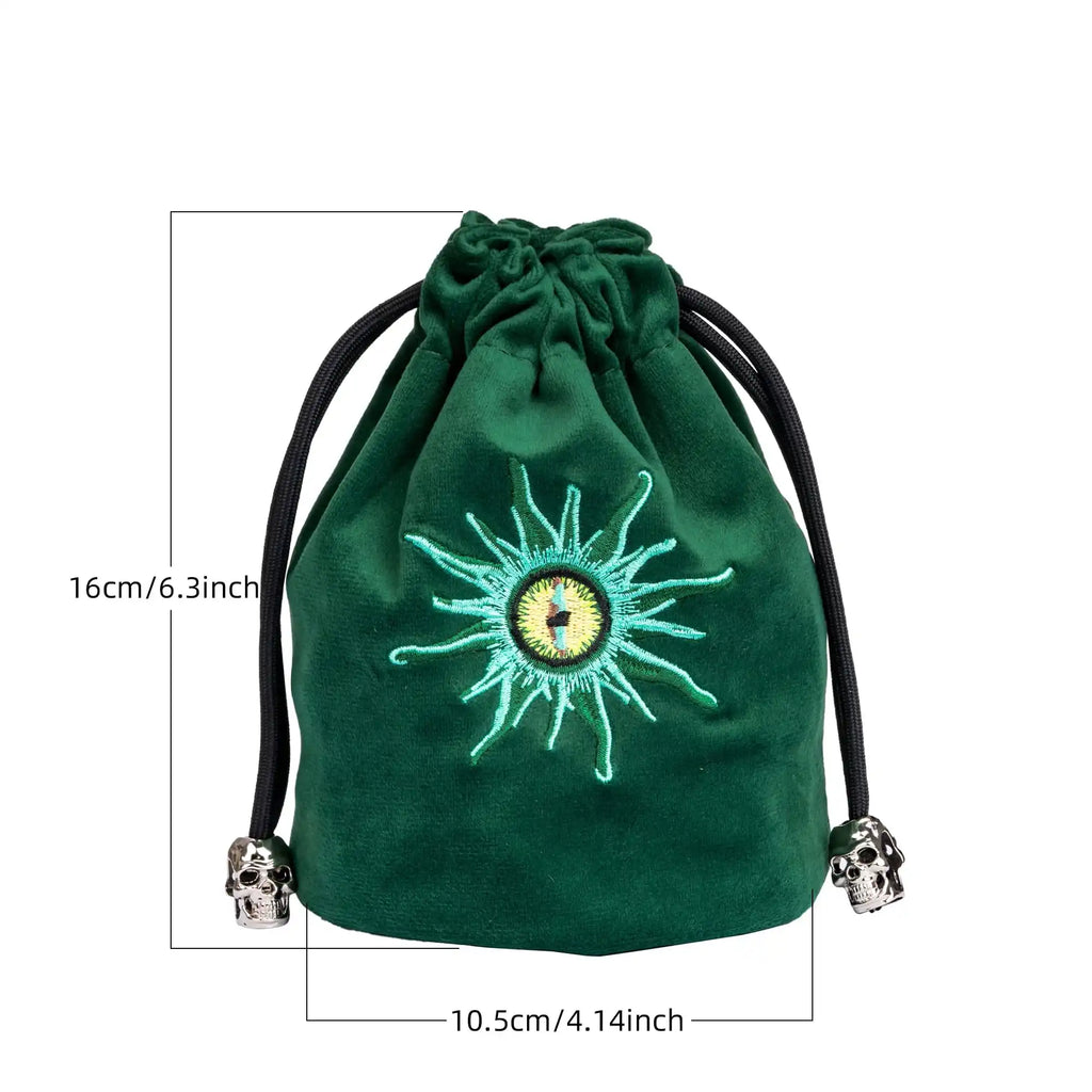New Drawstring Dice Bag with Cute Pattern Flannelette Storage Bag Round Bottom Pouch for Packing Gift Dice Holder Board Game