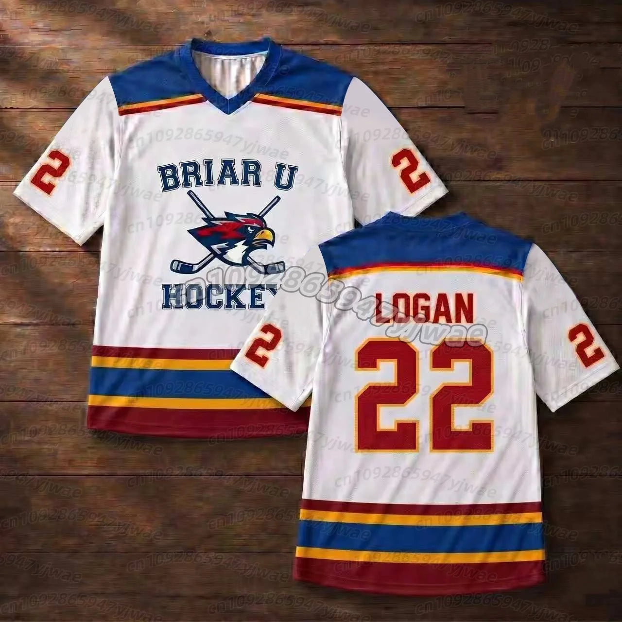26 men women t-shirt Off Campus Briar University Hockey Jersey Graham 44 22 DI LAURENTIS 66 Tucker46 long sleeve men T-shirt