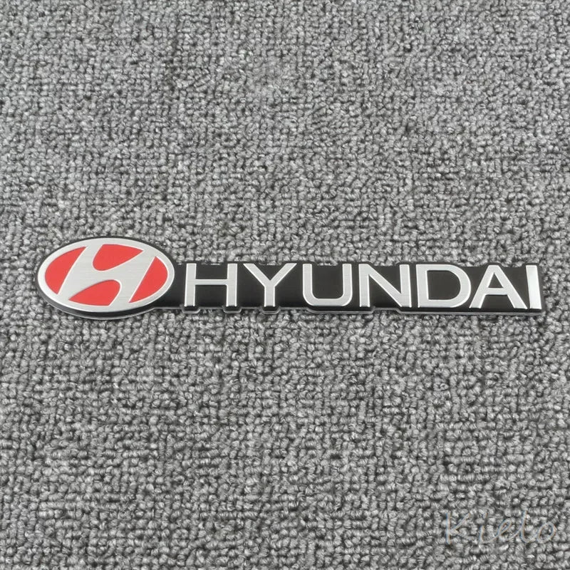 3D Aluminum Car Styling Stickers Body Trunk Decoration For Hyundai HB20 KONA i20 i10 IONIQ Elantra Palisade Sonata Grandeur