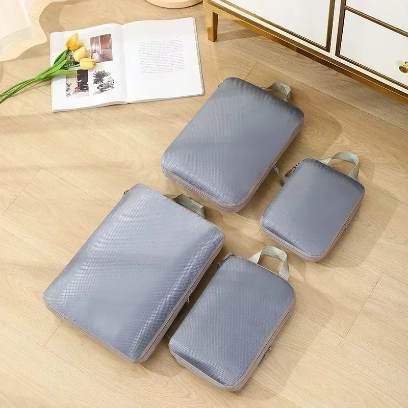 Packing Cubes Bag Portable Suitcase Organizers Waterproof Luggage Storage Cases Drawer Clothes organizer 4Pcs Travel Compression
