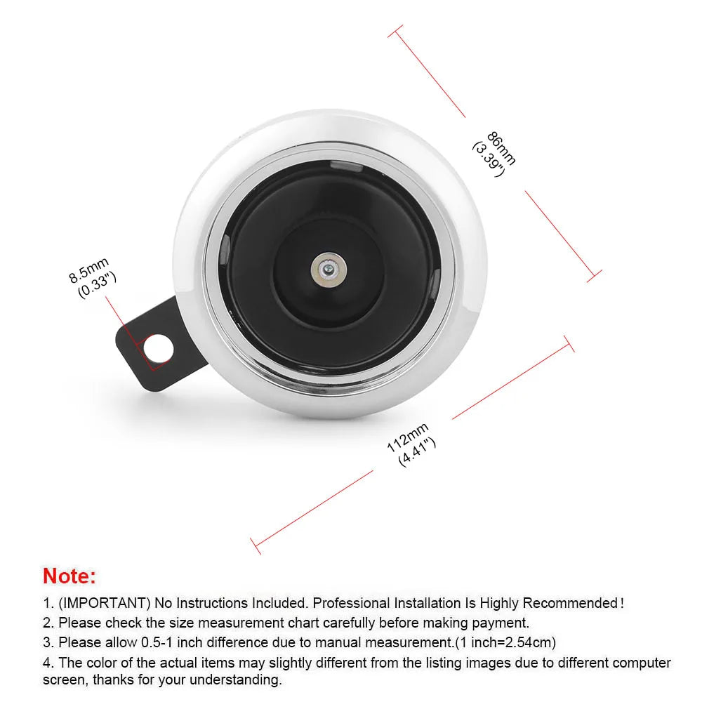 12V 1.5A 105dB Motorcycle Horn Speakers Electric Horn kit Waterproof Horn Speakers For Scooter Moped Dirt Bike ATV