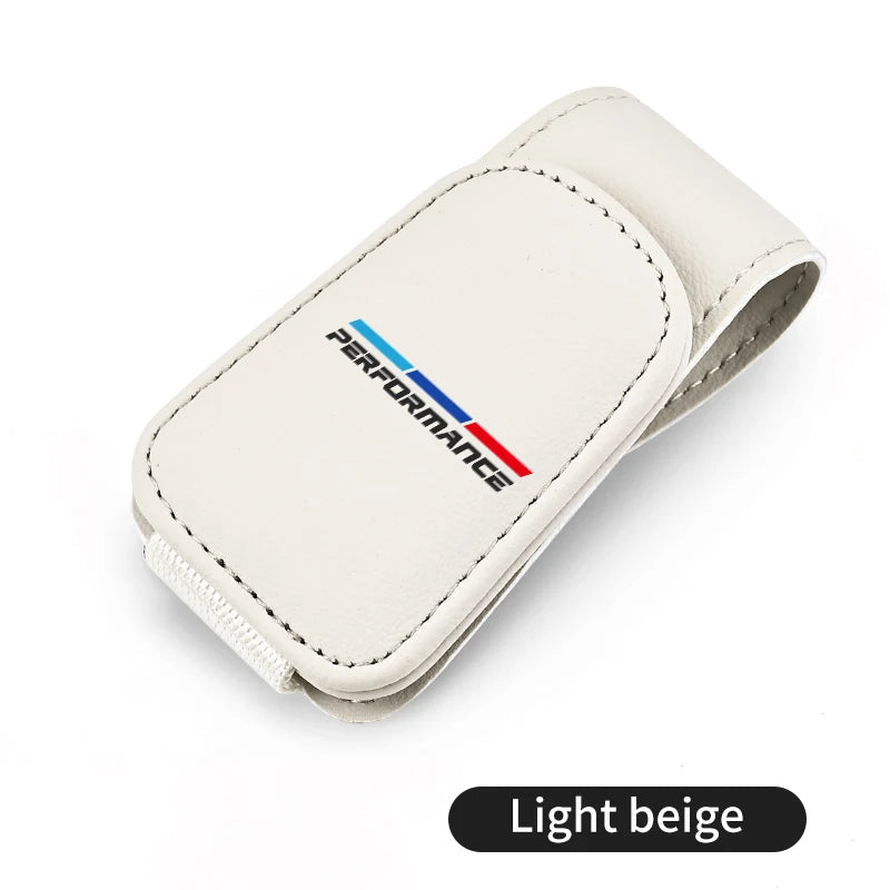 For BMW Car Leather Glasses Clip Sunglasses Holder with Hidden Card Slot 1 3 5 Series X1 X3 X4 X5 X7 G20 G38 F20 F39 F48 E46