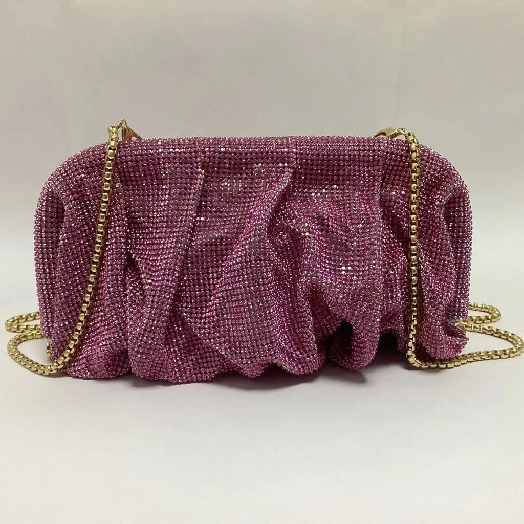 Wedding Party Clutch Purse Glitter Shiny Rhinestone Diamond Evening Bag Luxury Designer Women's Handbag Shoulder Crossbody Bag