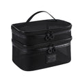 Portable Mesh Handheld Makeup Bag Lightweight Zipper Transparent Mesh Cosmetic Bag Square Large Capacity Cosmetic Cases