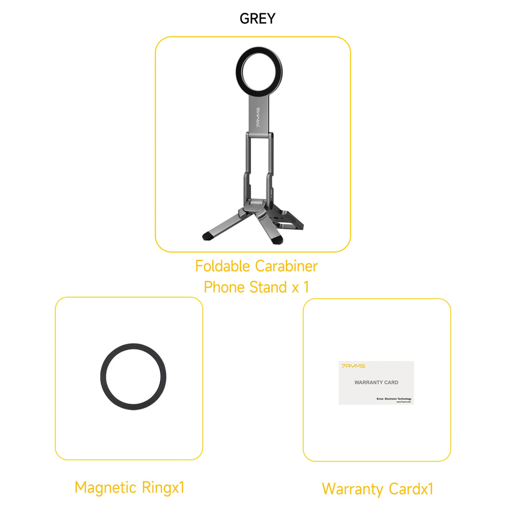 7RYMS 7Rig T1 Foldable Magnetic Phone Tripod Aluminium MagSafe Phone Holder with Hook for Smartphone Vlog Travel Video Recording