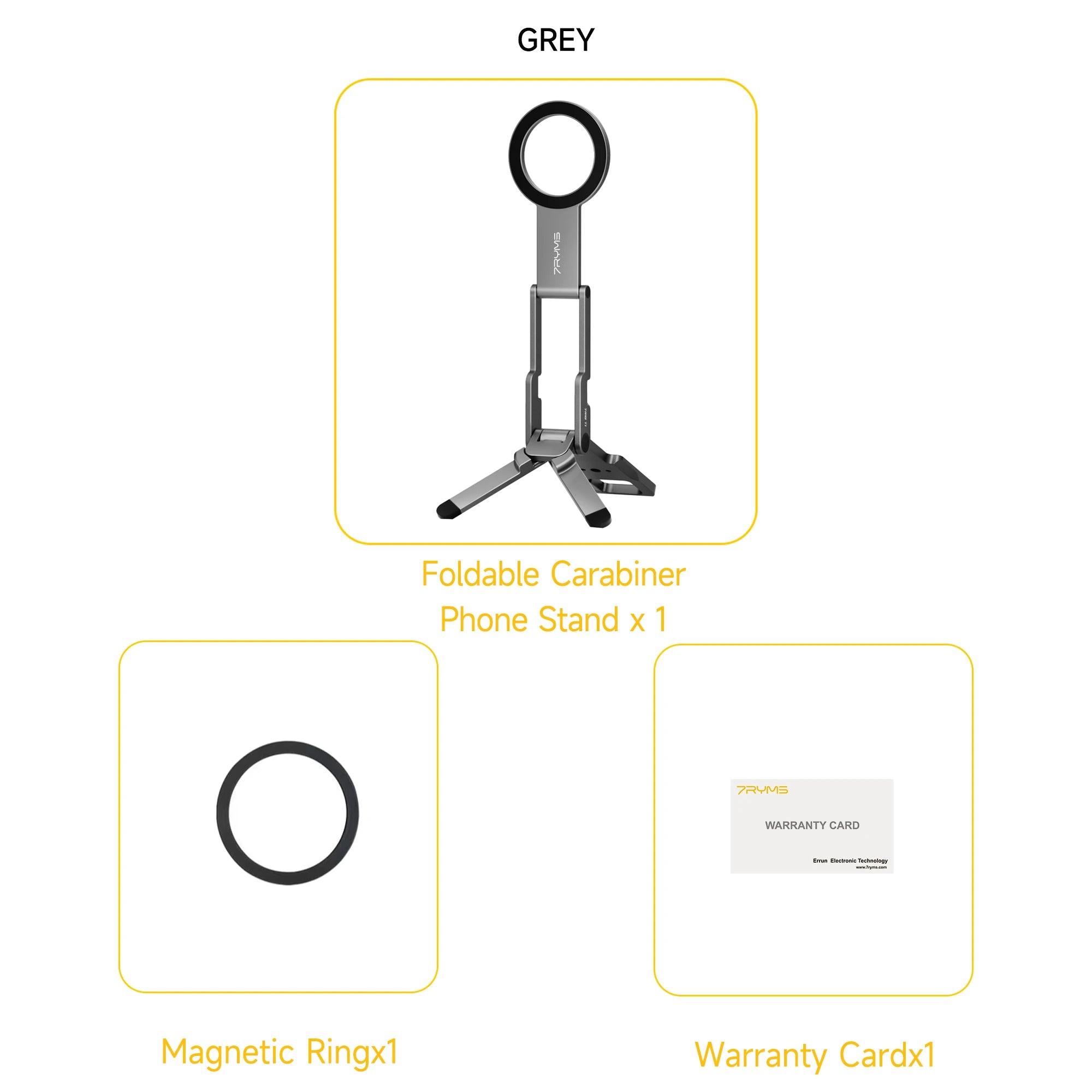 7RYMS 7Rig T1 Foldable Magnetic Phone Tripod Aluminium MagSafe Phone Holder with Hook for Smartphone Vlog Travel Video Recording
