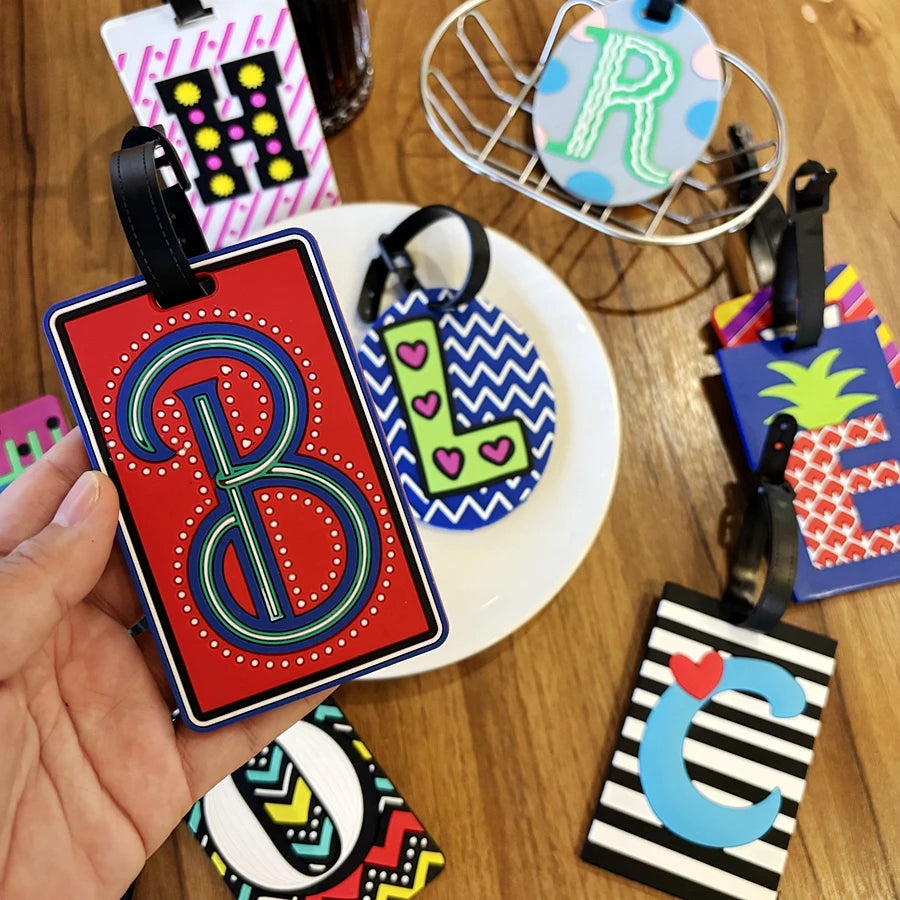 1 piece of capital letter luggage tag, station airport check-in luggage, anti loss identification tag, necessary luggage hanging