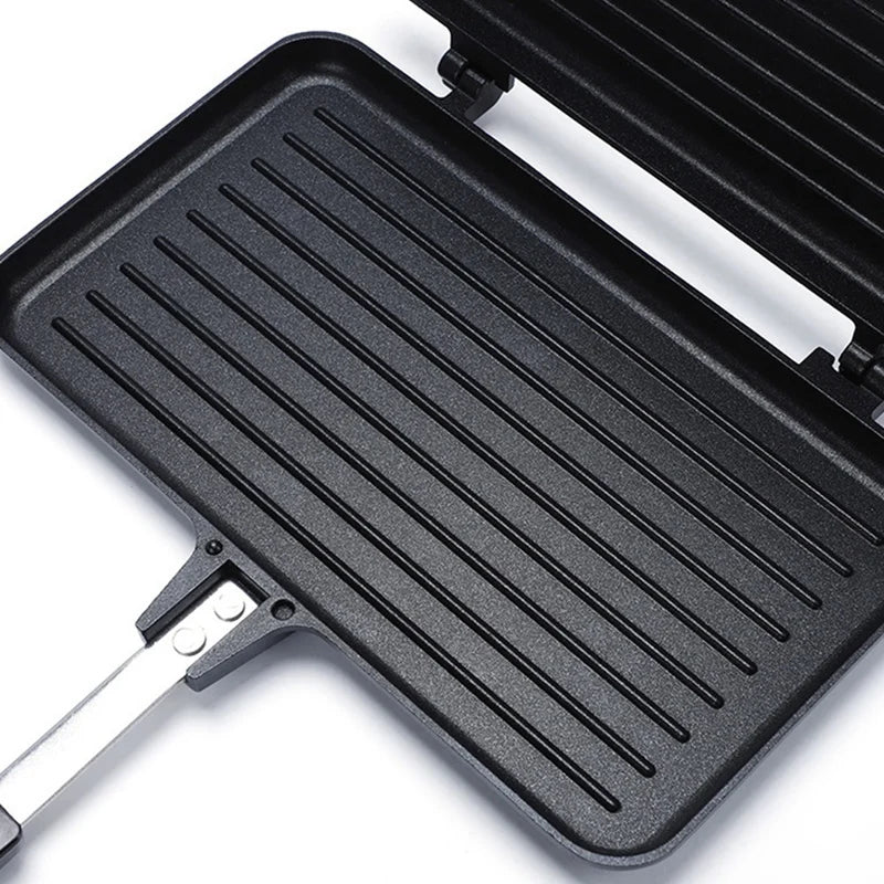 Gas Non-Stick Sandwich Maker Bread Toast Breakfast Machine Pancake Baking Barbecue Oven Mold Mould Grill Frying Pan-A09G