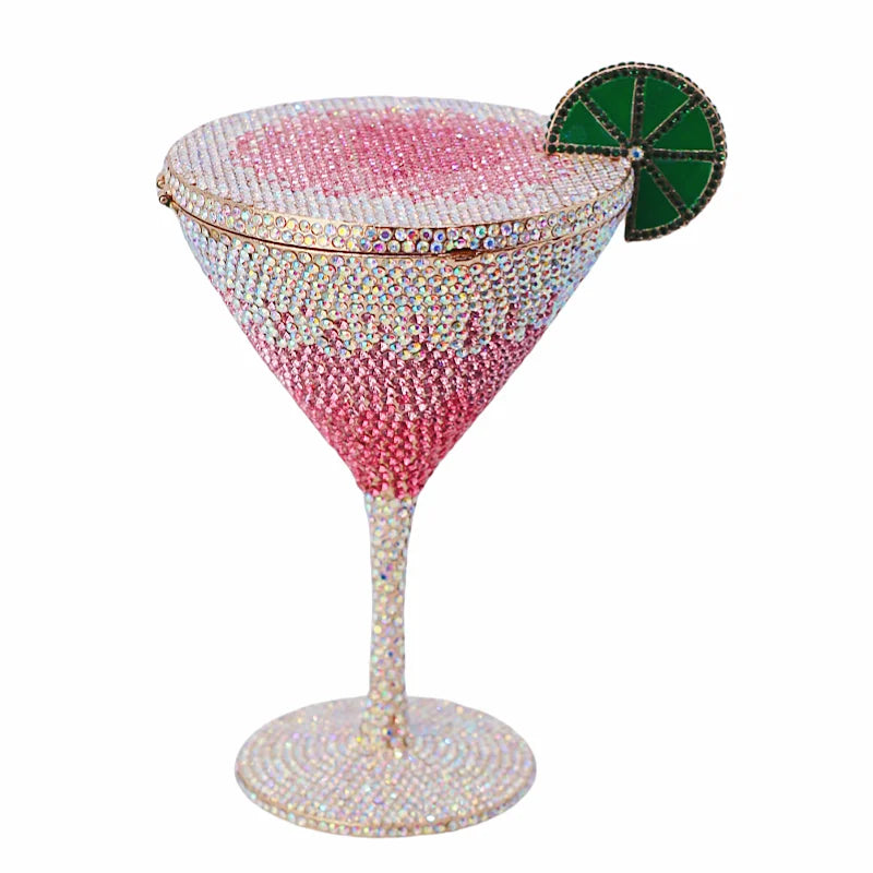 Martin Cocktail Cup Diamond Evening Bag New Arrival Crystal Bridal Handbag Dinner Clutches Female Crystal Purse Rhinestone Bags