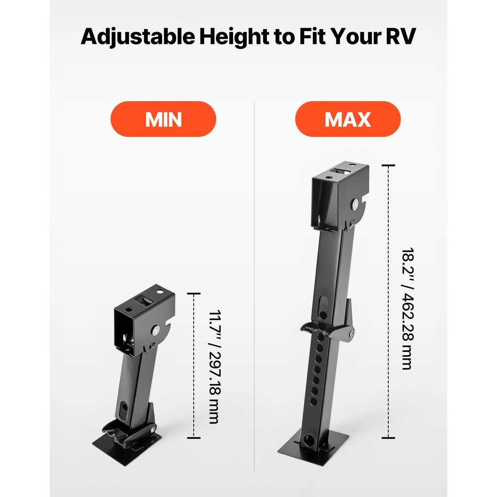 SucceBuy Telescoping Stabilizer Jack 2PCS Telescoping Folding Trailer Jack Trailer Swing Down Stabilizer Jack for RV Trailer