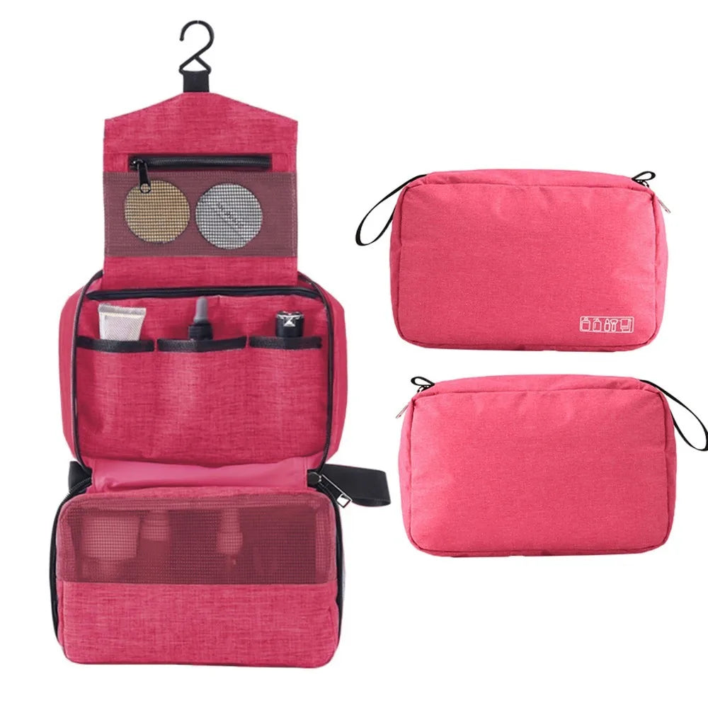 Large-capacity Travel Toiletry Bag Multi-functional Portable Makeup Storage Bag Compartmentalized Zippered Travel Storage Pouch