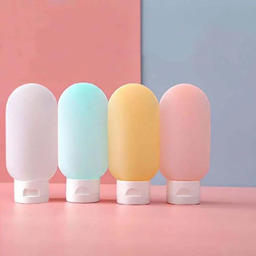 Fashion New Portable Travel Shampoo Bottle 4Pcs Set Refillable Bottle 60ml Soft Lotion Container Squeeze Tube Empty Bottle