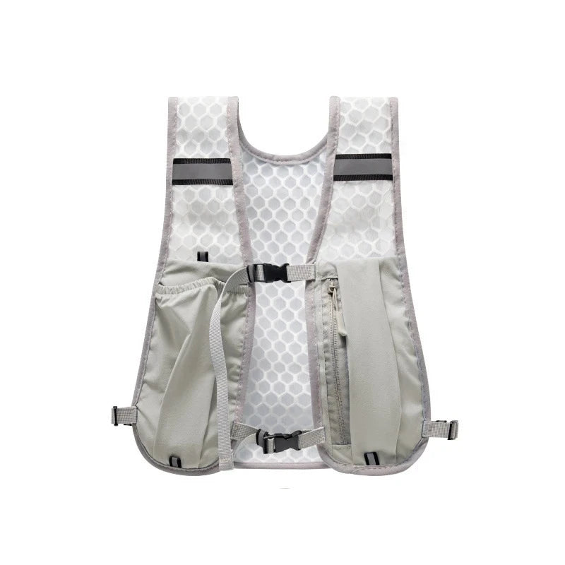 Lightweight Running Vest with Phone Holder New Reflective Hydration Water Chest Pack Storage for Sports Water Bottle