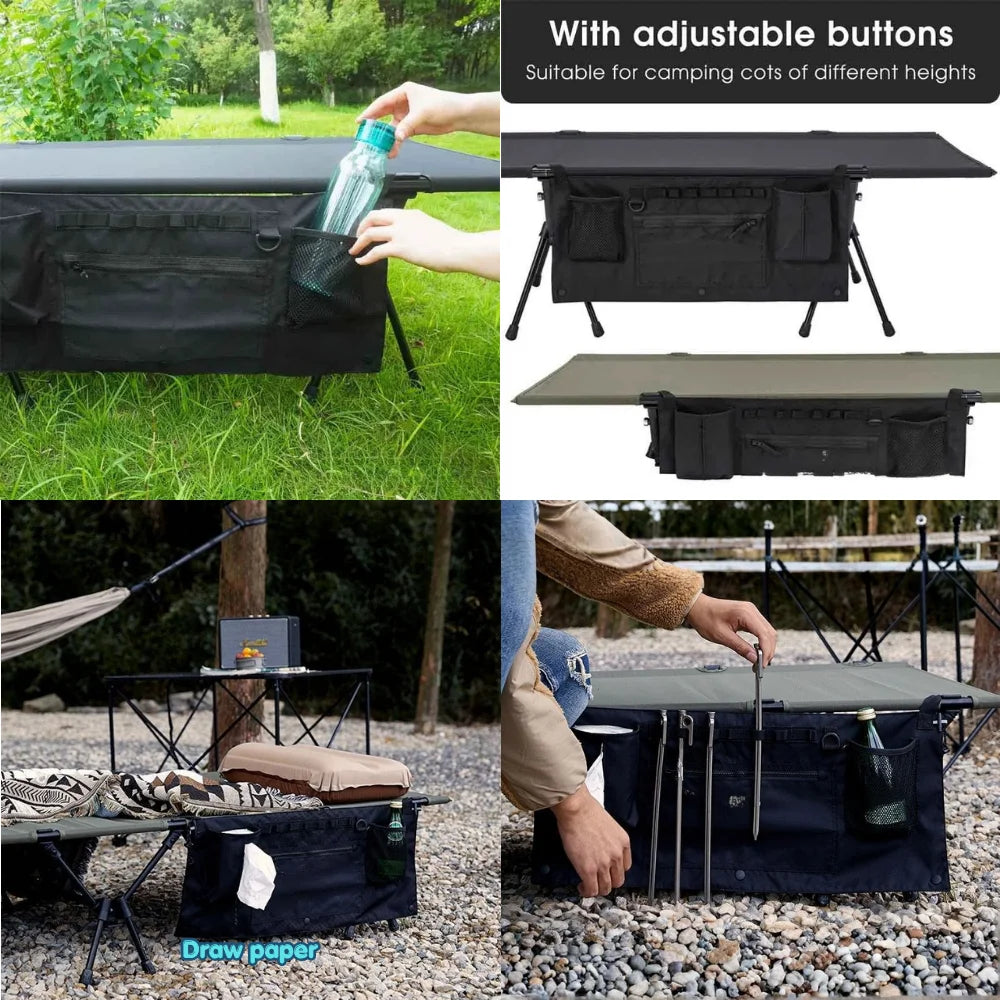 WESTTUNE Camping Cot Portable Folding Bed Ultralight Aluminum Alloy Sleeping Cot for Outdoor Hiking Backpacking Travel