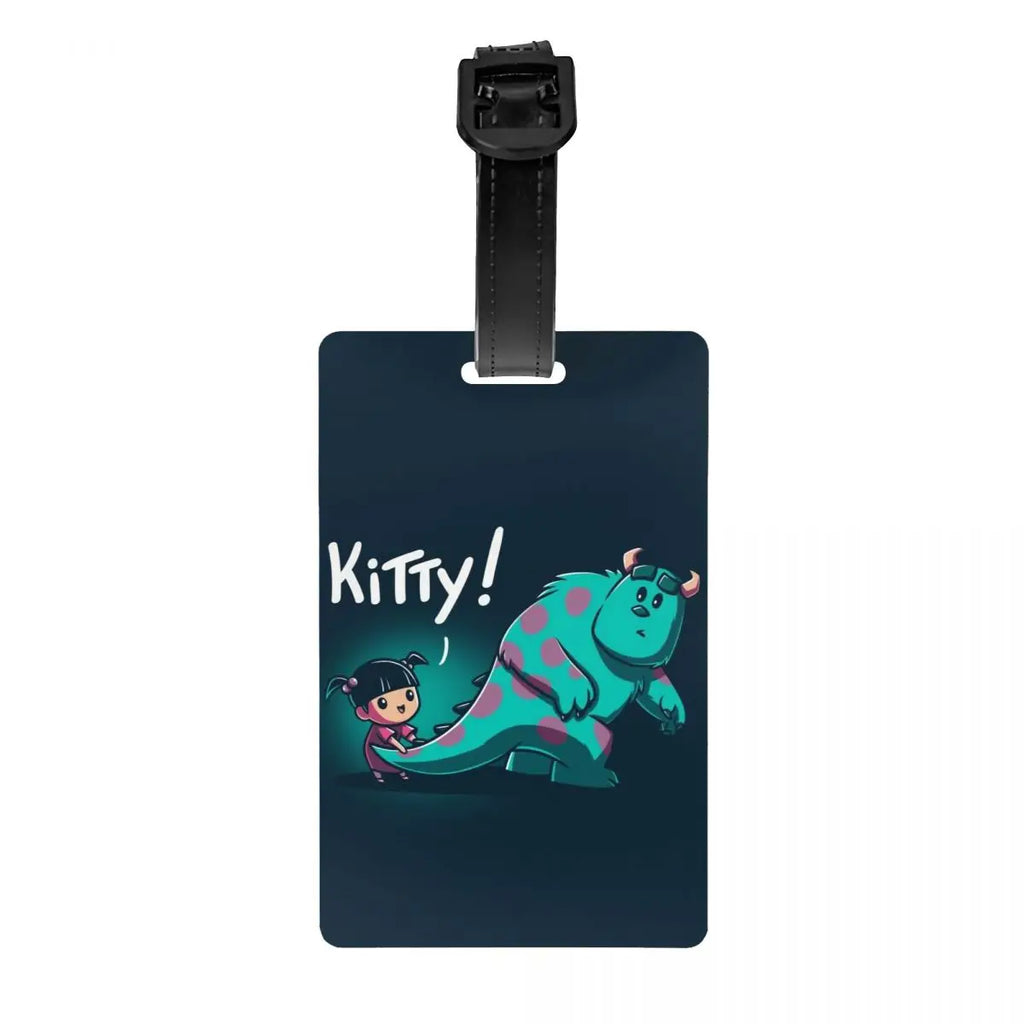 Custom M-Monsters Anime University Luggage Tag Travel Bag Suitcase Privacy Cover ID Label
