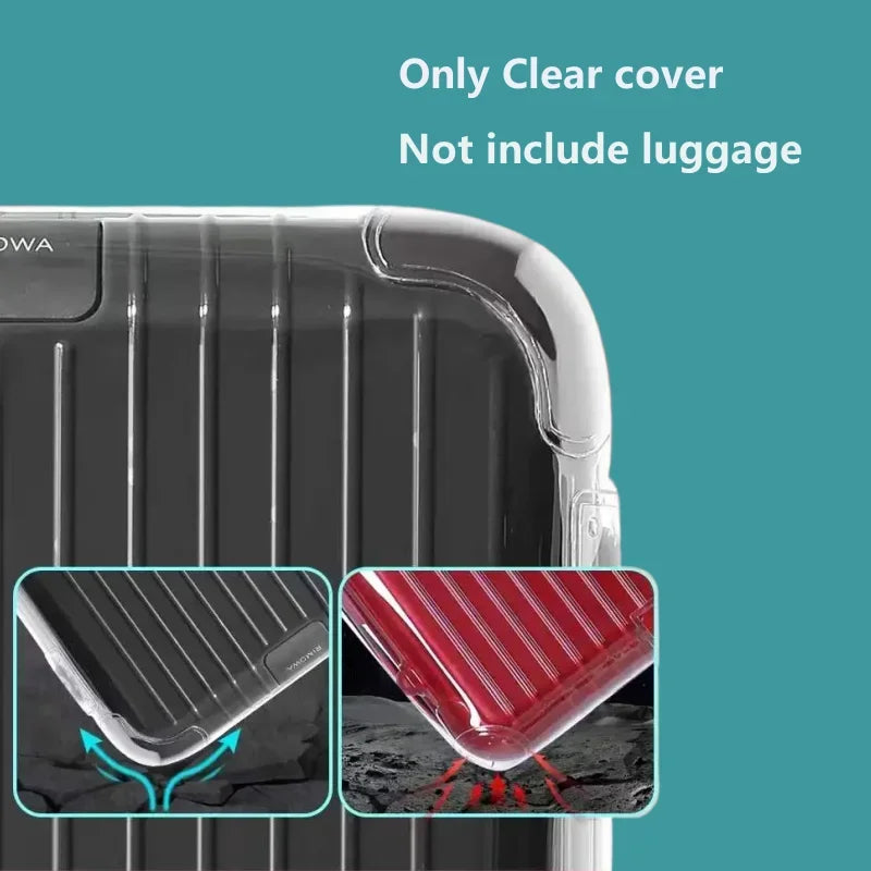 Luggage Covers for Rimowa Essential Trunk Plus 33inch Suitcase Protector PVC Clear Dustproof Case with Zipper Customized