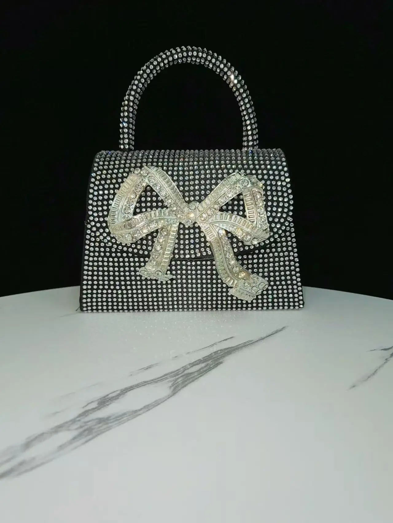 Luxury Fashion Satin Square Bag Glitter Rhinestones Diamond Evening Bag Women's Handbag Wedding Party Clutch Purse Shoulder Bag