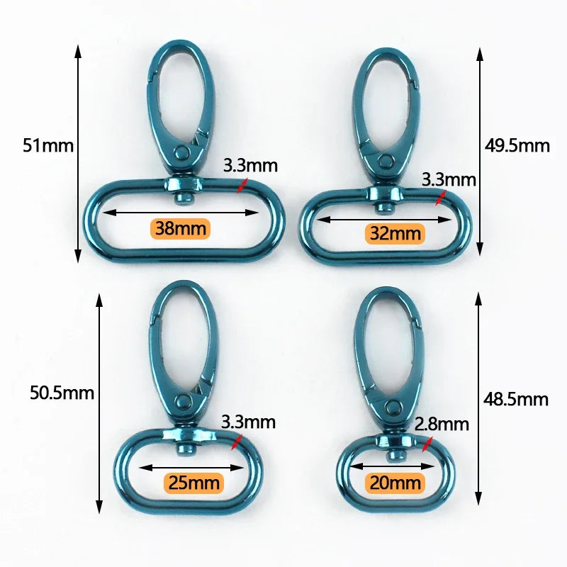 5/10Pcs 20-38mm Metal Hook Buckle for Bag Strap Swivel Lobster Clasp Dog Collar Carabiner Clip KeyChain Fastener Accessories