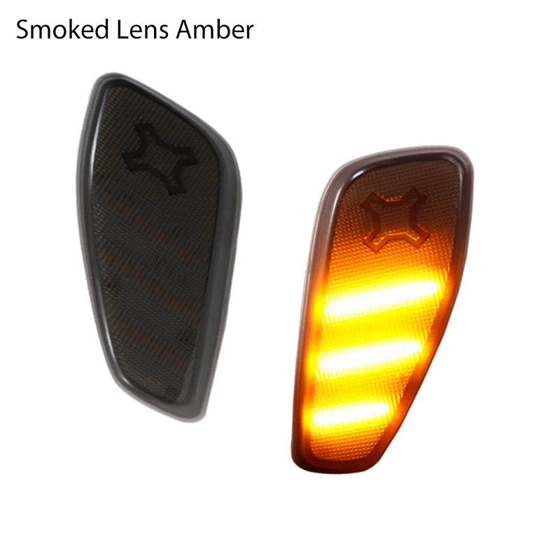 2pieces Car Led Side Marker Turn Signal Light For Jeep Renegade BU 2014-2021 Full Led Turn Signal Lamps Amber Color