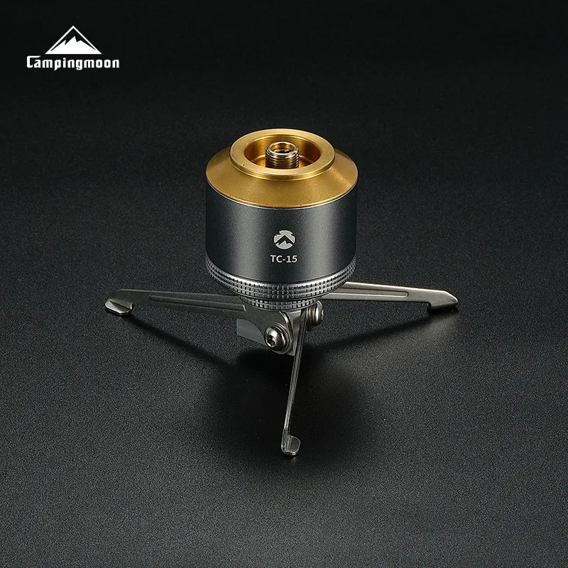 CAMPINGMOON TC-ST Stainless Steel 1/4 Camera Stand Foldable Aluminum Gas Tank Camping Atmosphere Light Stand Tripod