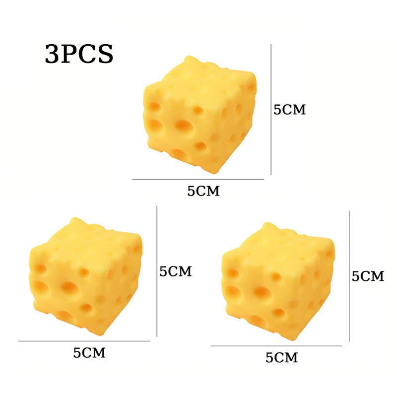 5/7/11Cm Cheese Squeeze Toy Hand Squeeze Soft Slow Rebound Feature Bendable Resilient Exquisite Appearance Safe Material