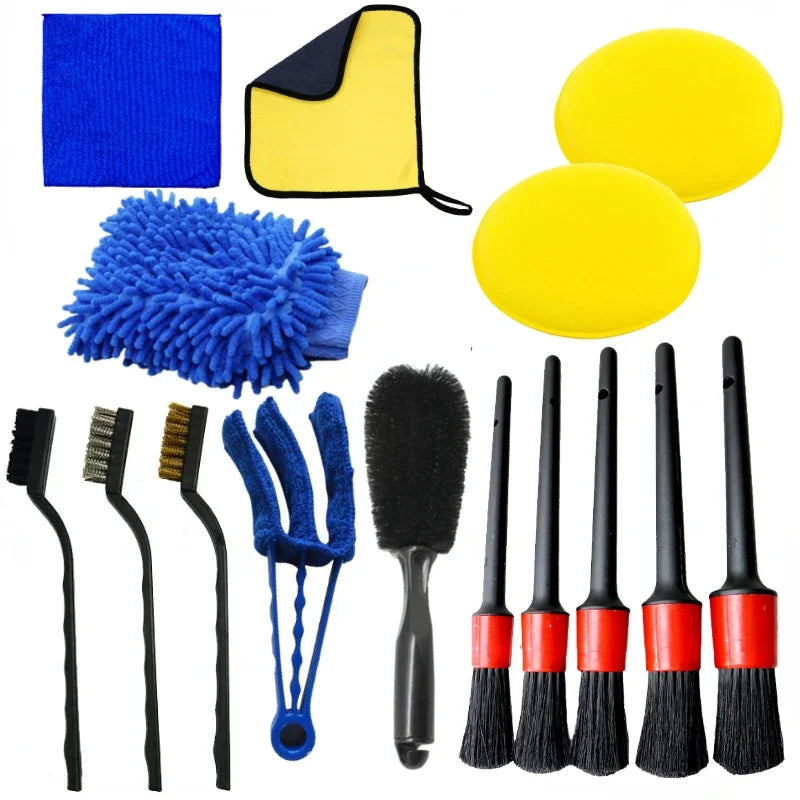 Car Detailing Brush Set, Multi-purpose Auto Cleaning Tool for Car Air Vents, Gaps and Interior Maintenance