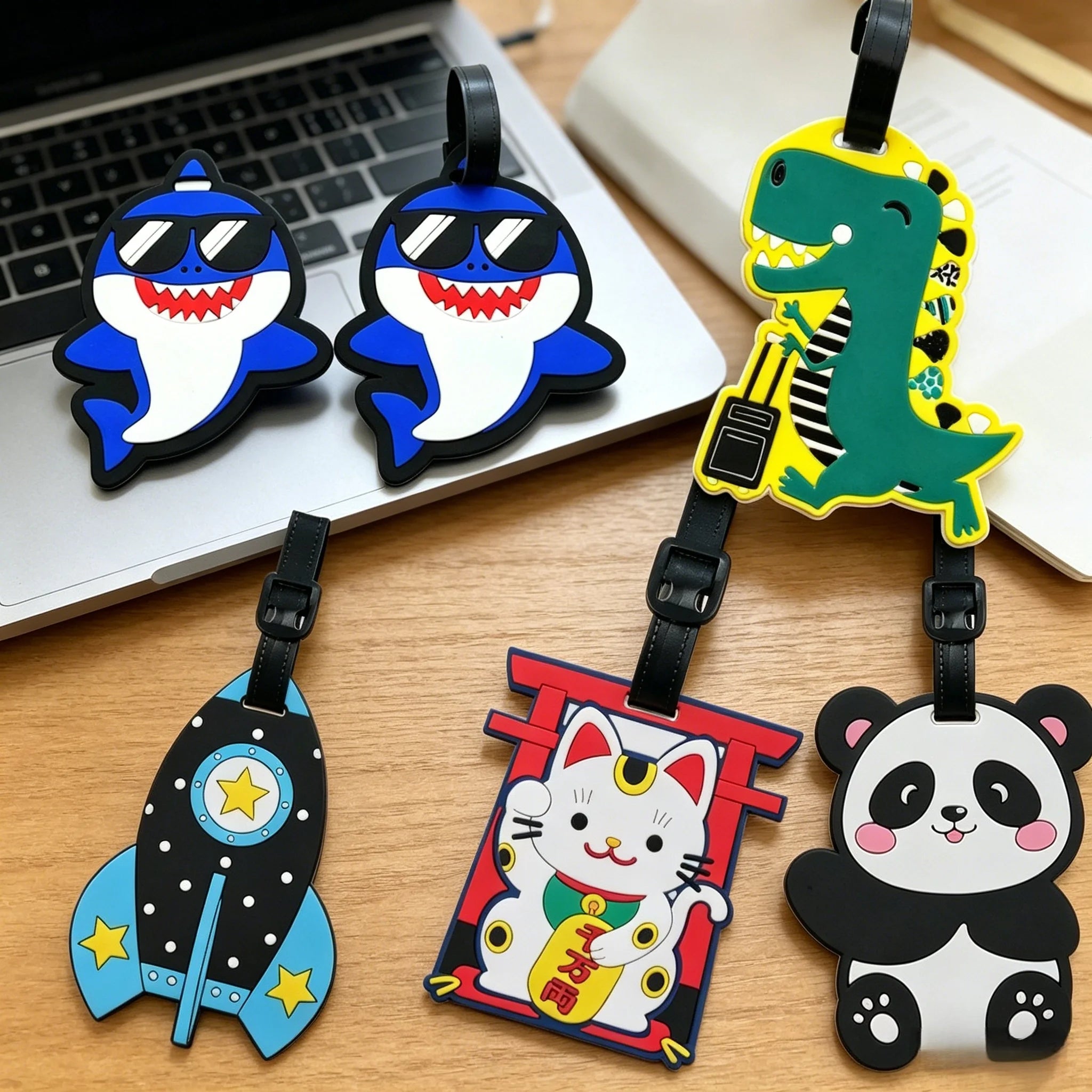 Cute Luggage Tags for Women Men, Travel Suitcase Tags Luggage Tags Series Identify Label Checked Baggage Anti-loss Tag