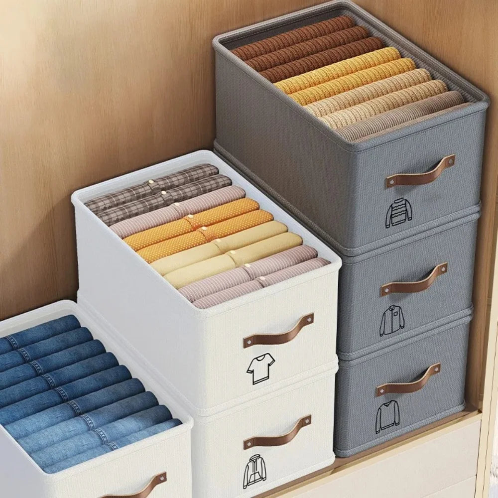 1PC Oxford Clothing and Toy Storage Box Basket Clothes Storage Uncovered Bottom Sweater Sock Bedroom Odorless Storage Cabinet