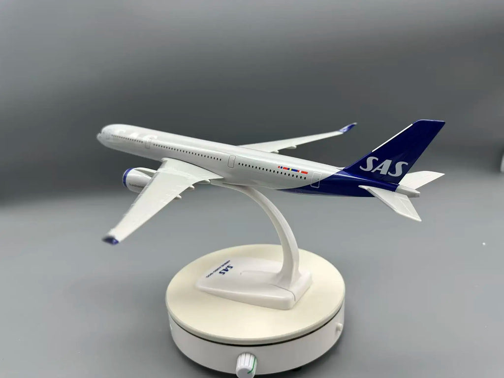 1:200 Scale 33cm A350-900 SAS Scandinavian Airlines Aircraft Diecast Model ABS Plastic Model Plane Toy With Stand Gift Ornaments