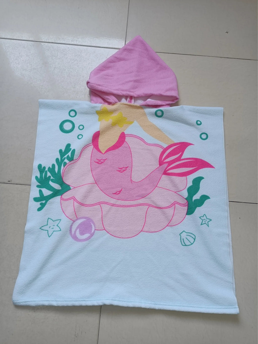 Beach Towel For Kids Hooded Bath Towel Poncho Kids  rabbit pattern Baby Towel For Girls 2-6 Years Bathroom Beach Swim Cover