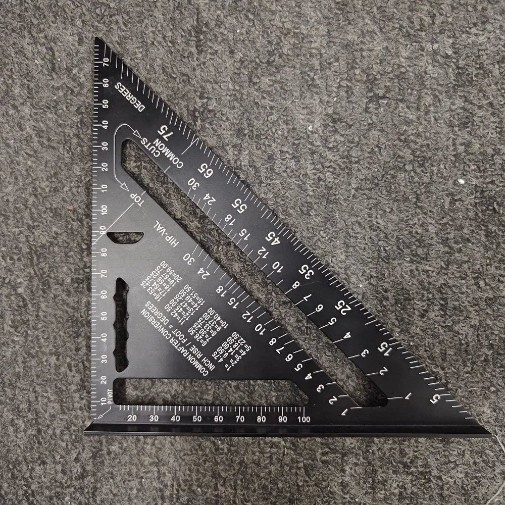 Aluminium Alloy Triangle Ruler 7 Inch High Precision Carpenter Square Multi Function 90 Degree Speed Square Measuring Tool