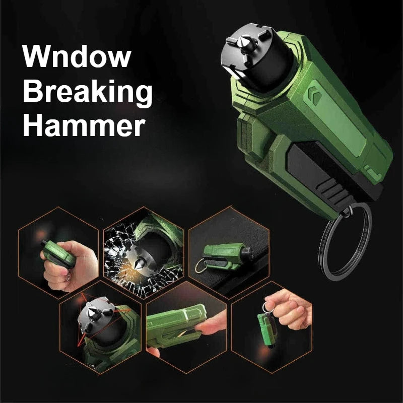 Car Portable Safety Window Breaker Hammer Emergency Escape Rescue Tool Break Glass with Seatbelt Multi-Function Safety Device