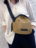Minimalist Crossbody Bag Casual Black Small Crossbody Bag, All-Match Sports Outdoor Storage Nylon Fancy Pack
