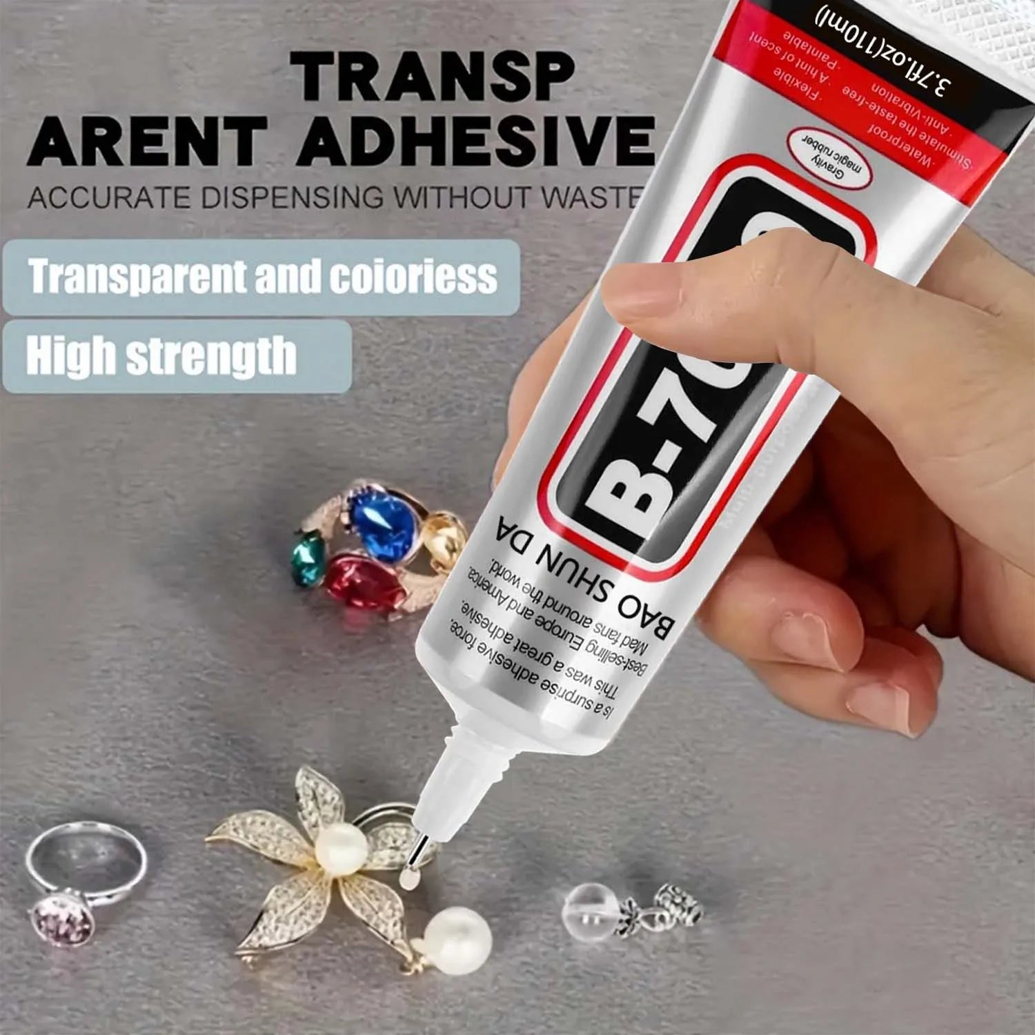 50Pcs 15mL B-7000 Super Glue Safety Materials Epoxy Resin Repair Cell Phone Touch Screen Jewelry Craft Liquid Adhesive.