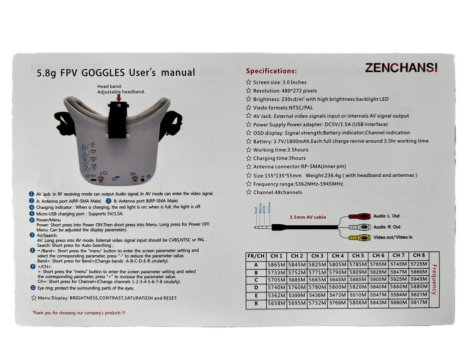 DW 3inch 48ch goggle 5.8g HD LED Monitor  For Racing CAR  Remote control toys, hobbies, Radio accessories,DIY parts