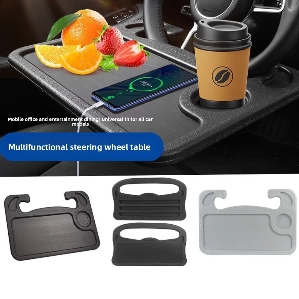 Car Tray Table  Computer Desk Mount Stand Eat Work Car Steering Wheel Dining Table Bracket Drink Food Coffee Tray Board