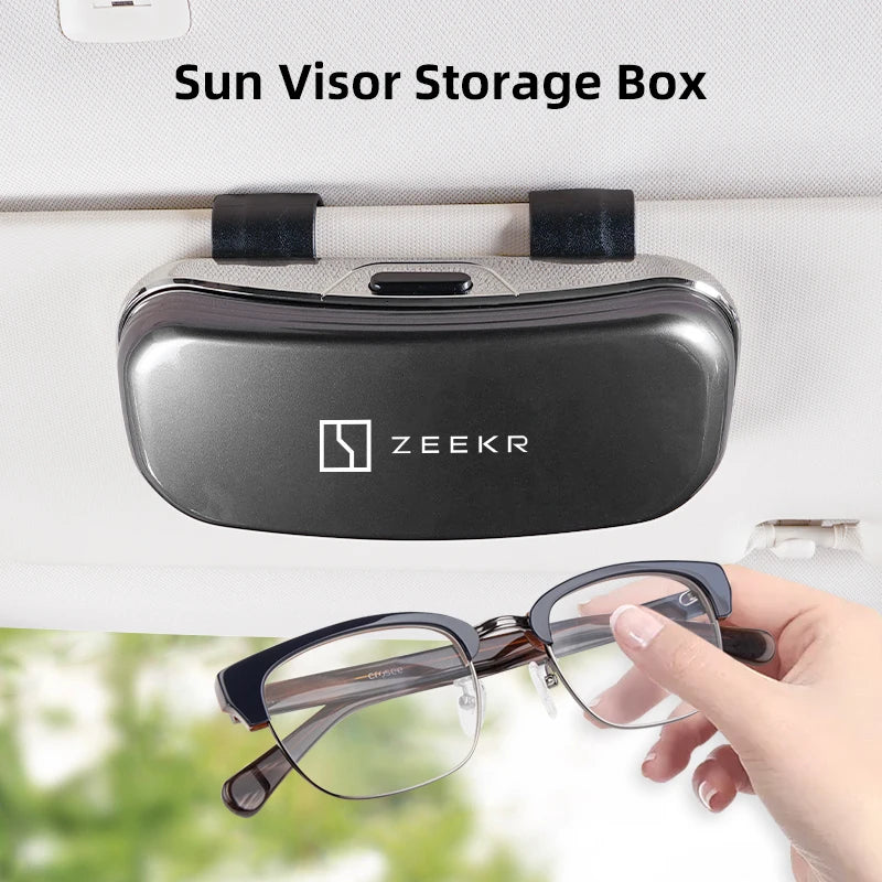 Car Sun Visor Sunglasses Box Glasses Eyeglasses Storage Case Interior Accessories For Zeekr 001 FR MIX 009 007 GT Zeekr X 7X 9X