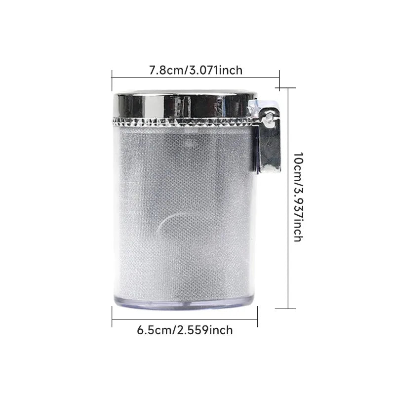 Car Ashtray With LED Light Multifunctional Airtight Lid Vehicle Cup Holder Air Vent Ashtray Trash Can Car Interior Decoration