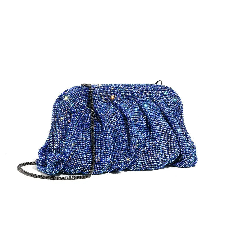 XMESSUN New Diamonds Evening Clutch Bag for Women,Fashion Designer Wedding Party Pouch Bag Lady Chain Shoulder Crossbody Bag