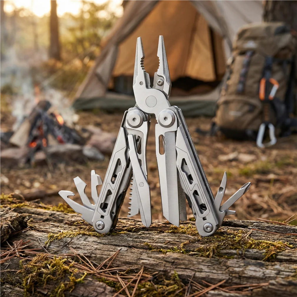 Multi-purpose Outdoor Folding Pliers Stainless Steel Folding For Outdoor Camping Bottle Opener Mobile Phone Repair Hand Tool