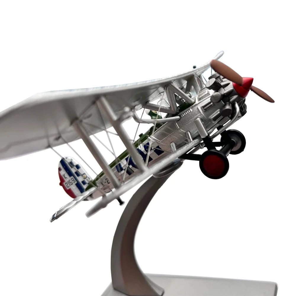 1:72 Scale WWI British Royal Air Force Bristol Bulldog Biplane Propeller Fighter Diecast Metal Plane Aircraft Model Collection
