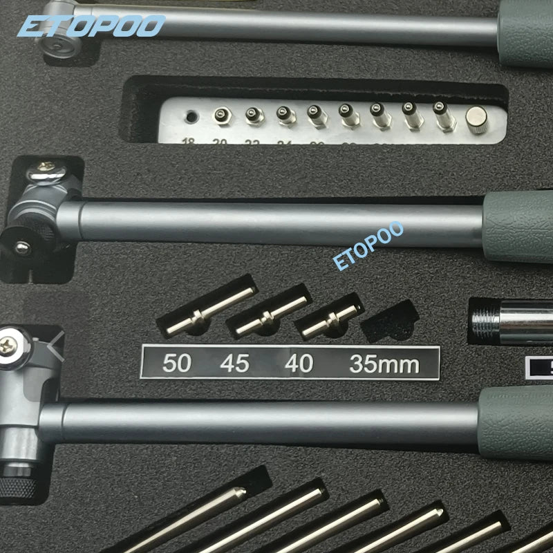 3PCS/SET 18-160MM Deep Engine Hole Measurement 0.7-6" 0.0005" Dial Bore Indicator Gauge