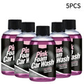 50ml Pink Snow Foam Car Wash Shampoo, Rich Foam Touchless Auto Wash Soap Scratch Free Vehicle Surface Cleaning Care Detergent