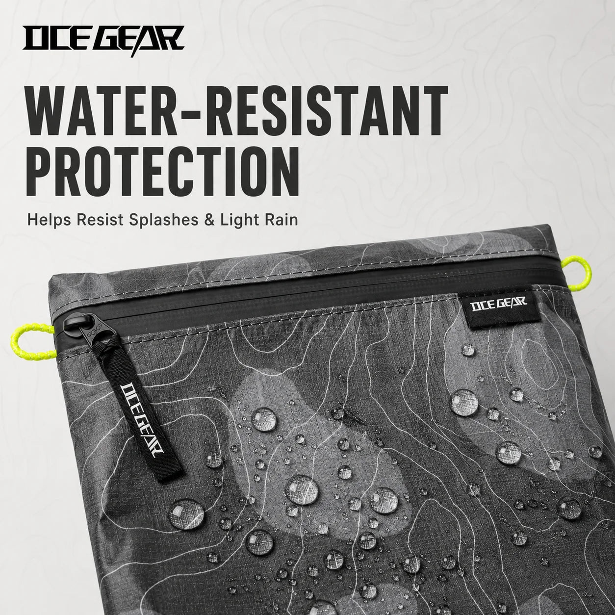 OCE GEAR Tyvek Ultralight Outdoor Organizer Pouch Water Resistant Zipper Storage Bag for Hiking Camping Travel EDC Gear 3 Sizes